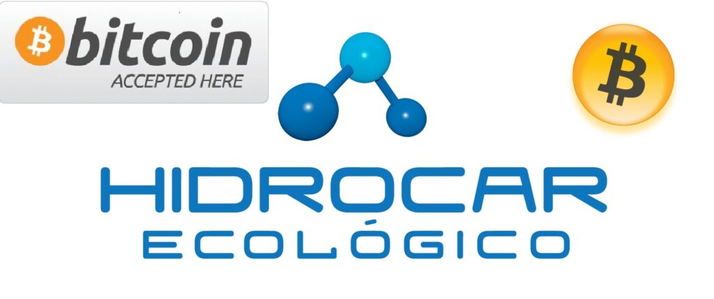 HIDROCAR ECOLOGICO acepta BITCOIN como medio de pago